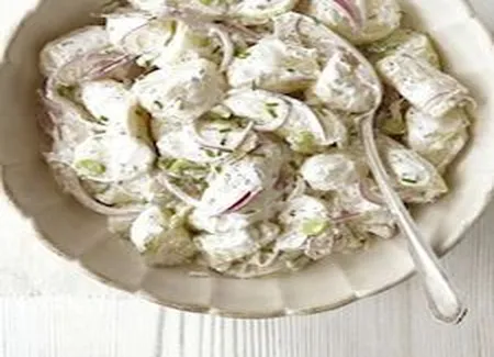 Salade de pommes de terre crémeuse aux fèves