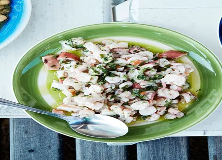 Salade de poulpe à la coriandre