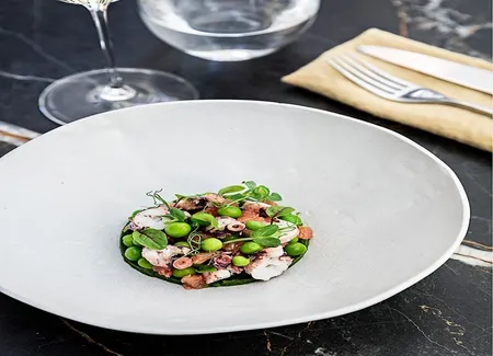 Salade de poulpe aux petits pois