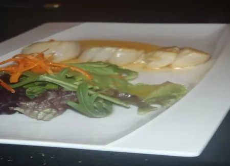 Salade de saint jaques à la mandarine