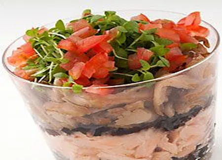 Salade de saumon en tapenade
