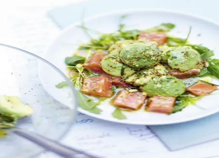 Salade de saumon, sarrasin et avocat
