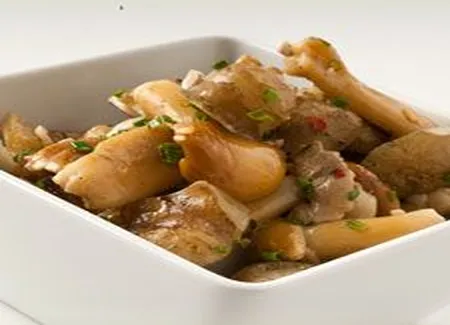 Salade de topinambour et champignons