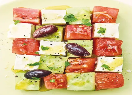 Salade grecque en cubes