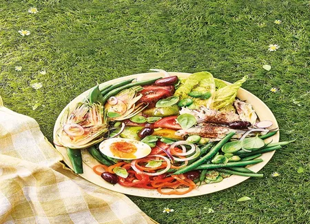Salade niçoise au maquereau rôti