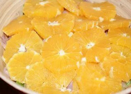 Salade pour faire la fête saumon-orange-avocat