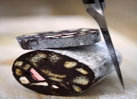 Salami au chocolat sans sucre ajouté
