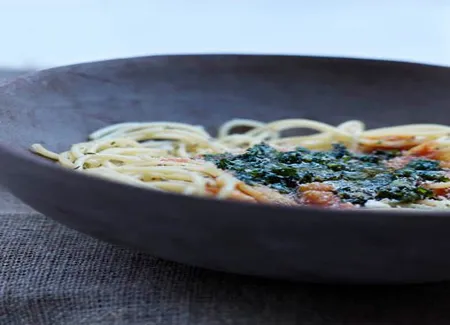 Salsa au pesto et spaghettata minute