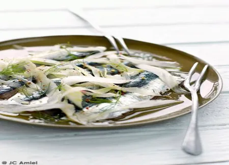 Sardines marinées à la coriandre et au fenouil fin fin fin