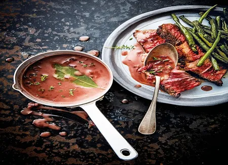 Sauce bordelaise et pièce de boeuf