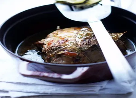 Selle d'agneau, gratin de courgettes