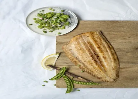 Sole, petits pois, bergamote et gingembre