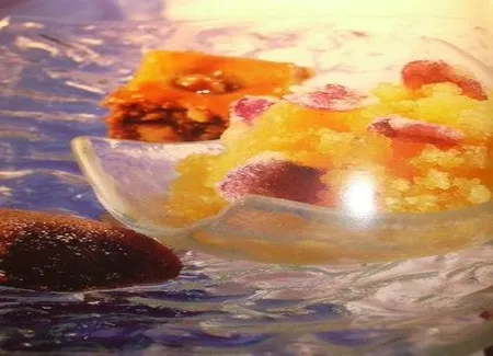 Sorbet à l'orange de berkane et aux pétales de roses du dadès