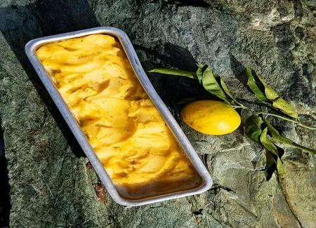 Sorbet à la clémentine corse bio, menthe et gingembre