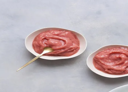 Sorbet minute de rhubarbe au gin