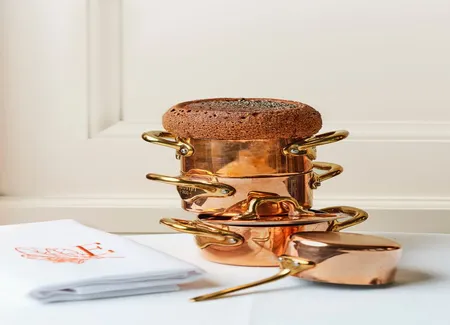 Soufflé au chocolat et graines de kororima