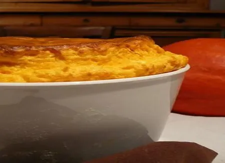 Soufflé au potimarron et à la mimolette vieille