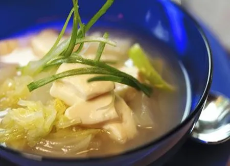 Soupe au chou et champignons