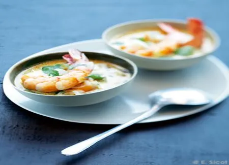 Soupe de crevettes au curry