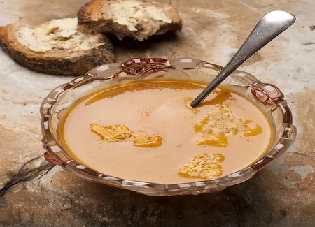 Soupe de marrons, café et parmesan de sébastien gaudard