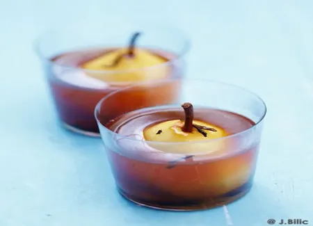 Soupe de poires au thé noir