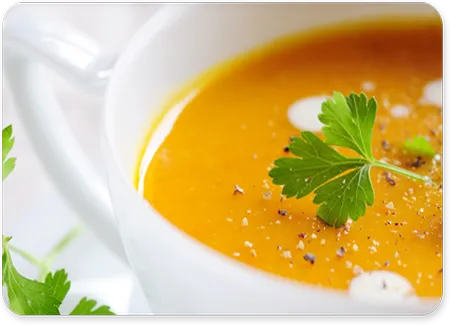 Soupe de potiron à la coriandre