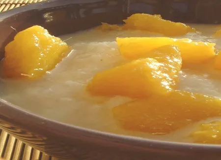 Soupe fraîche de mangue au parfum des îles