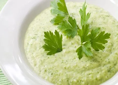 Soupe froide de petits pois