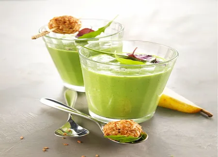 Soupe froide poire et roquette
