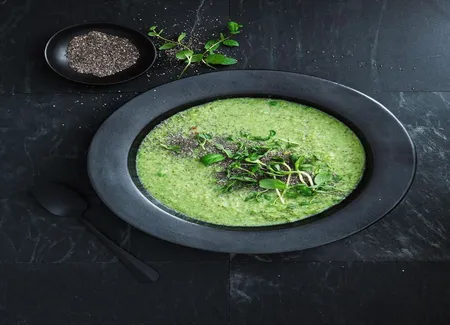 Soupe poireaux, kale, carottes