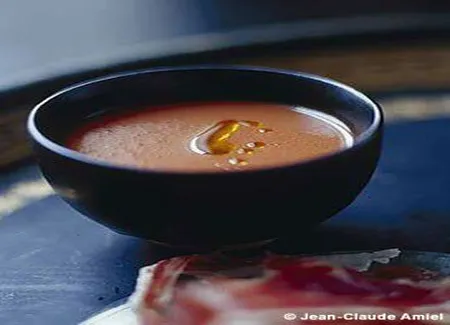 Soupe poivron-tomates