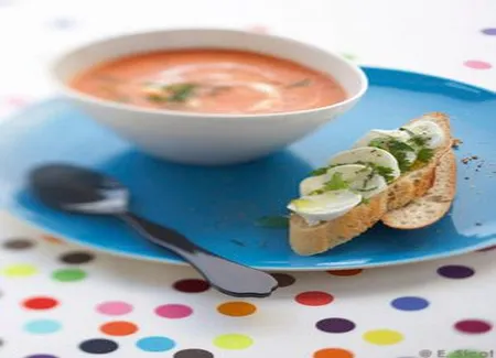 Soupe tomates mascarpone