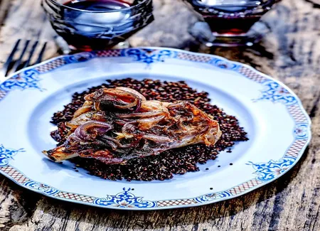 Souris d'agneau au quinoa noir