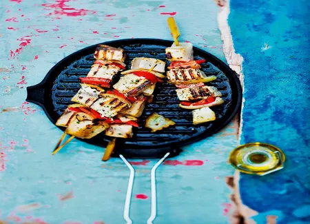 Souvlaki d'espadon, thym et origan