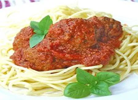 Spaghetti aux boulettes de veau
