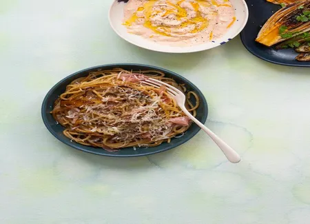 Spaghetti aux endives sautées