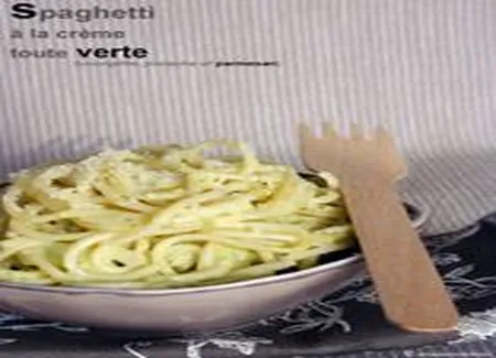 Spaghettis à la crème toute verte
