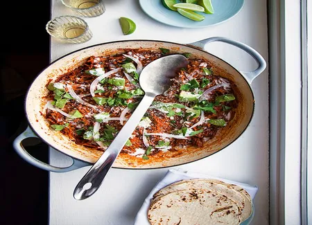 Spaghettis mexicains chorizo et coriandre