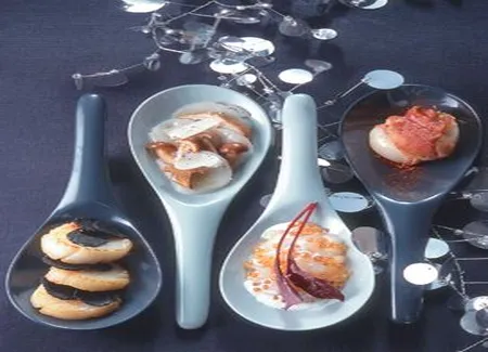Spoons de saint-jacques au jambon cru