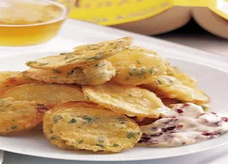 Tempura de pommes de terre à l'estragon