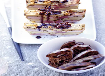 Terrine de foie gras et kako aux épices