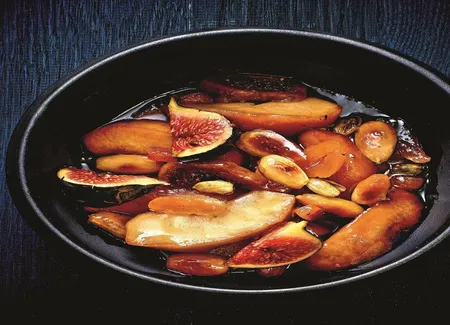 Tajine de pommes, figues et amandes