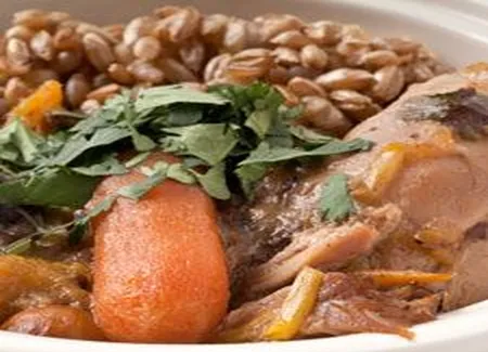 Tajine de poulet au seigle et coriandre