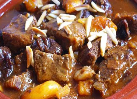 Tajine de veau aux oignons, miel et safran