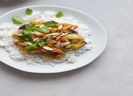 Tajine rhubarbe-aubergine