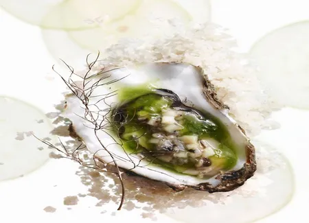 Tartare d'huîtres à la spiruline