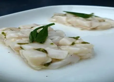 Tartare de st jacques à la criste marine