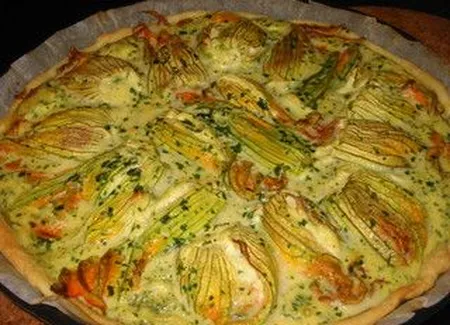 Tarte ricotta & fleurs de courgette
