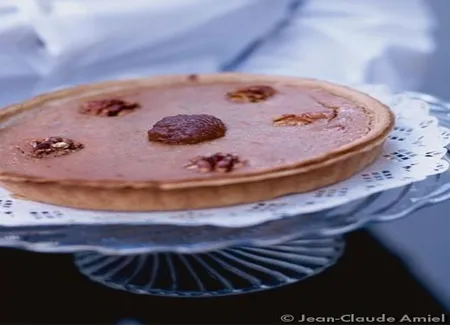 Tarte à la crème de marron et noix