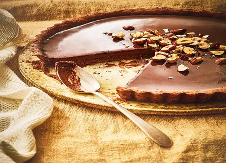 Tarte au chocolat, pâte cacao
